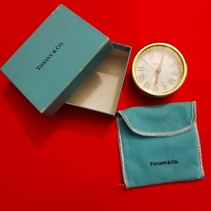 Tiffany & Co table and desk clock.